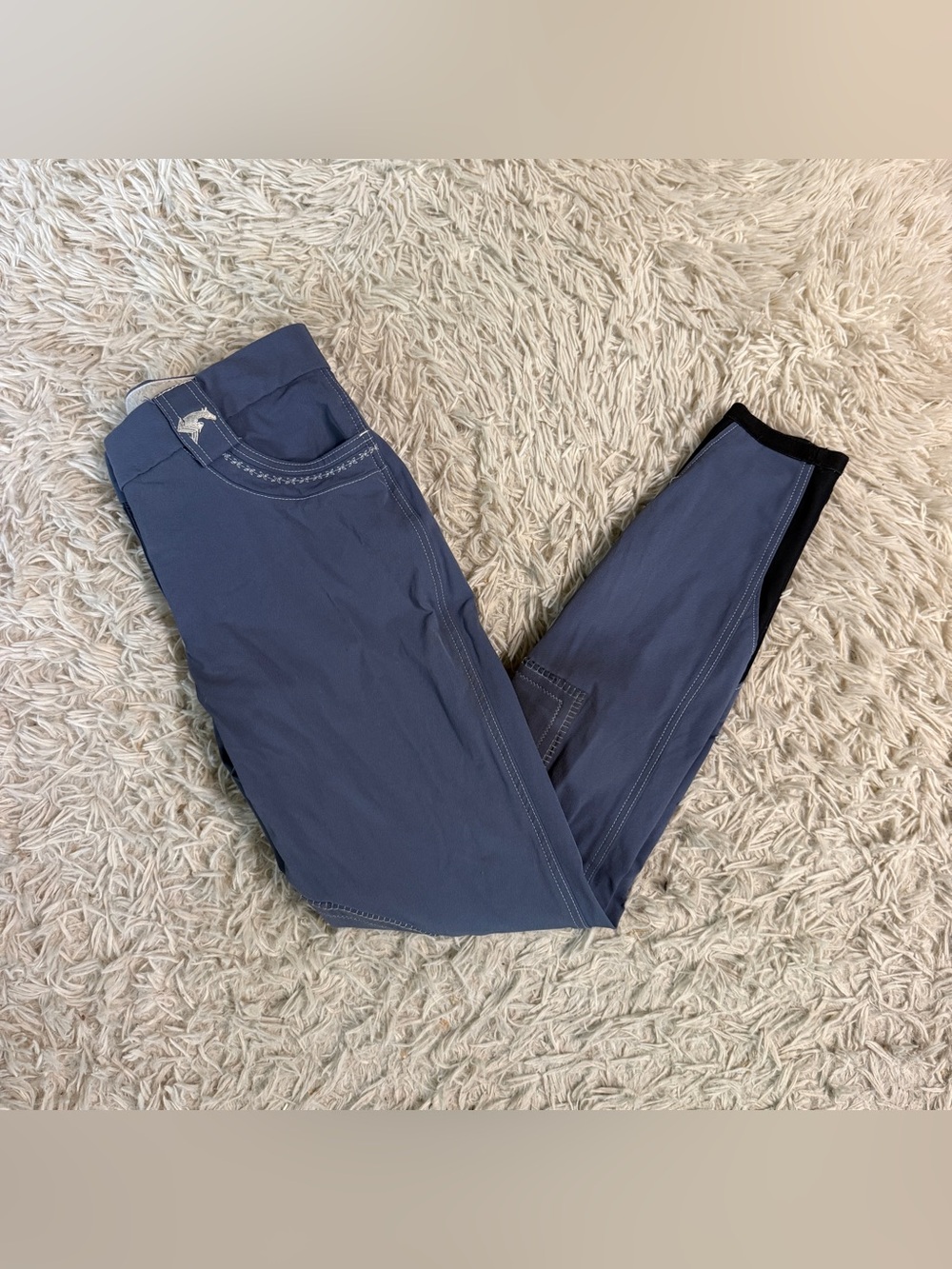 Women’s Size 24R Blue Hippique Knee Patch Horseback Riding Breeches